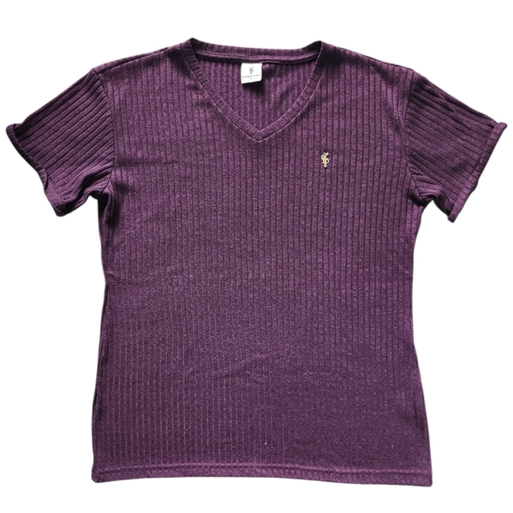 Father Sons Purple Short Sleeve V-neck Tee - Picture 2 of 4